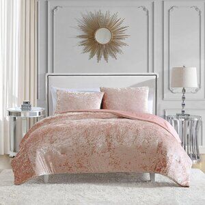Juicy Couture Crushed Velvet King Comforter and Sham Set, 3-Piece
